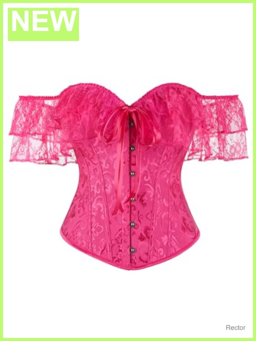 Vintage Removable Spaghetti Strap Bowknot Corset Off Shoulder Bustier